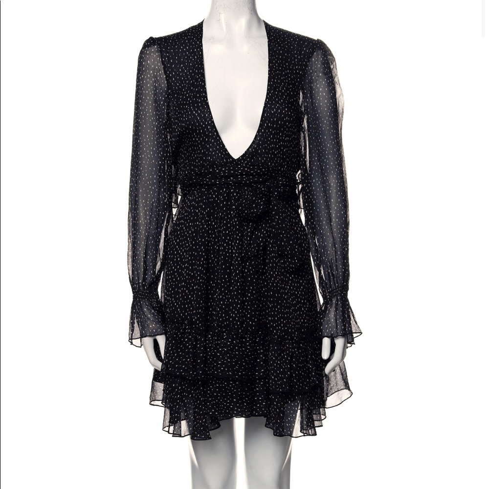 DVF Marianna Polka Dot Ruffle Dress - Picture 2 of 7
